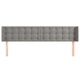 Vidaxl hoofdbord met randen 163x16x78 88 cm fluweel lichtgrijs