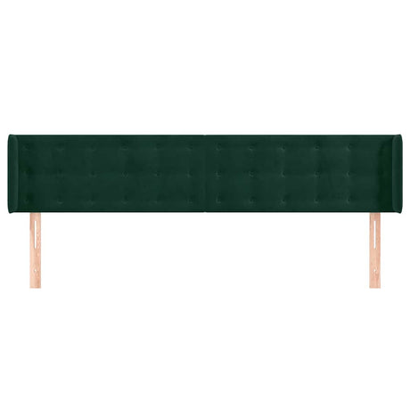 Vidaxl hoofdbord met randen 163x16x78 88 cm fluweel donkergroen