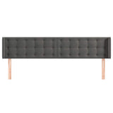 Vidaxl hoofdbord met randen 183x16x78 88 cm fluweel donkergrijs