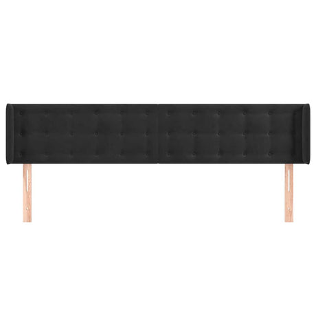 Vidaxl hoofdbord met randen 183x16x78 88 cm fluweel zwart