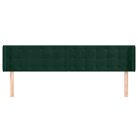 Vidaxl hoofdbord met randen 183x16x78 88 cm fluweel donkergroen