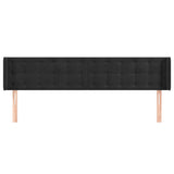 Vidaxl hoofdbord met randen 203x16x78 88 cm fluweel zwart