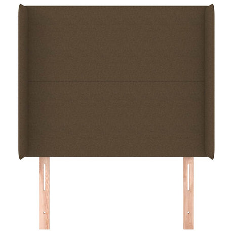 Vidaxl hoofdbord met randen 83x16x118 128 cm stof donkerbruin