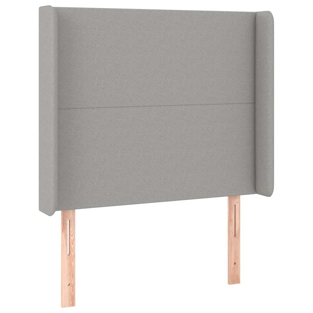 Vidaxl hoofdbord met randen 93x16x118 128 cm stof lichtgrijs