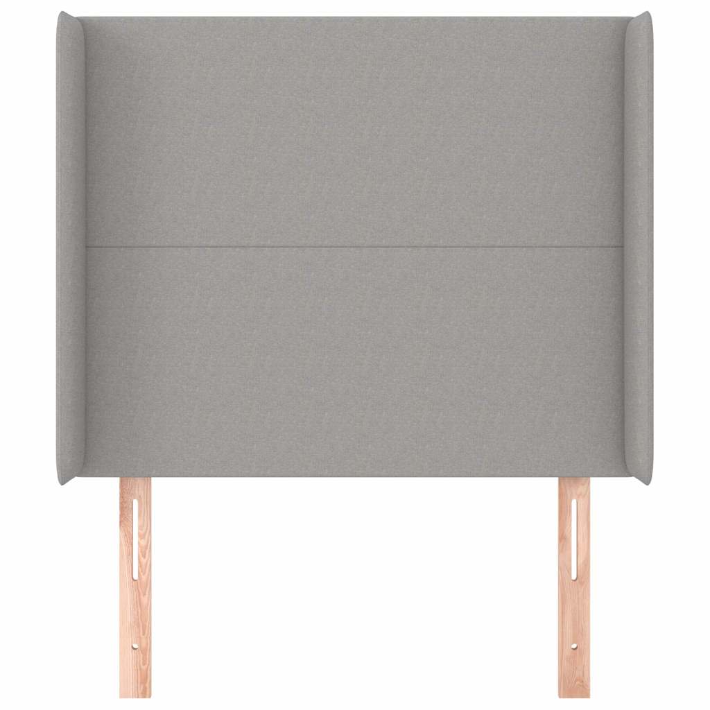 Vidaxl hoofdbord met randen 93x16x118 128 cm stof lichtgrijs