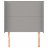 Vidaxl hoofdbord met randen 93x16x118 128 cm stof lichtgrijs