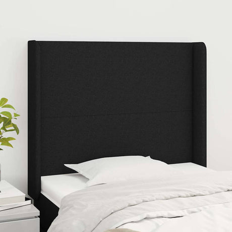 Vidaxl hoofdbord met randen 103x16x118 128 cm stof zwart