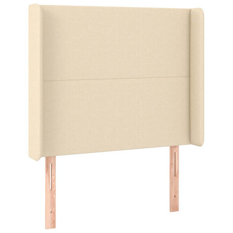 Vidaxl hoofdbord met randen 103x16x118 128 cm stof crèmekleurig