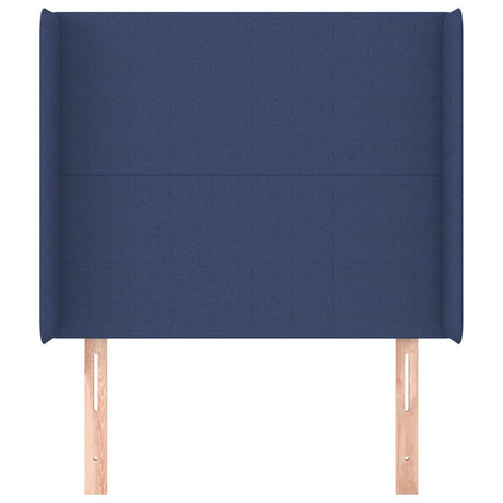 Vidaxl hoofdbord met randen 103x16x118 128 cm stof blauw