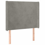 Vidaxl hoofdbord met randen 93x16x118 128 cm fluweel lichtgrijs