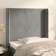 Vidaxl hoofdbord met randen 93x16x118 128 cm fluweel lichtgrijs