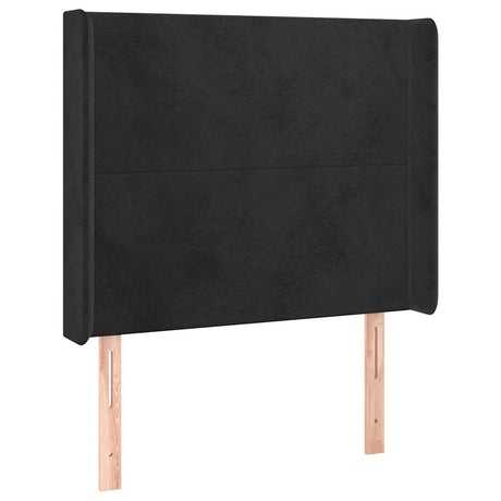 Vidaxl hoofdbord met randen 93x16x118 128 cm fluweel zwart