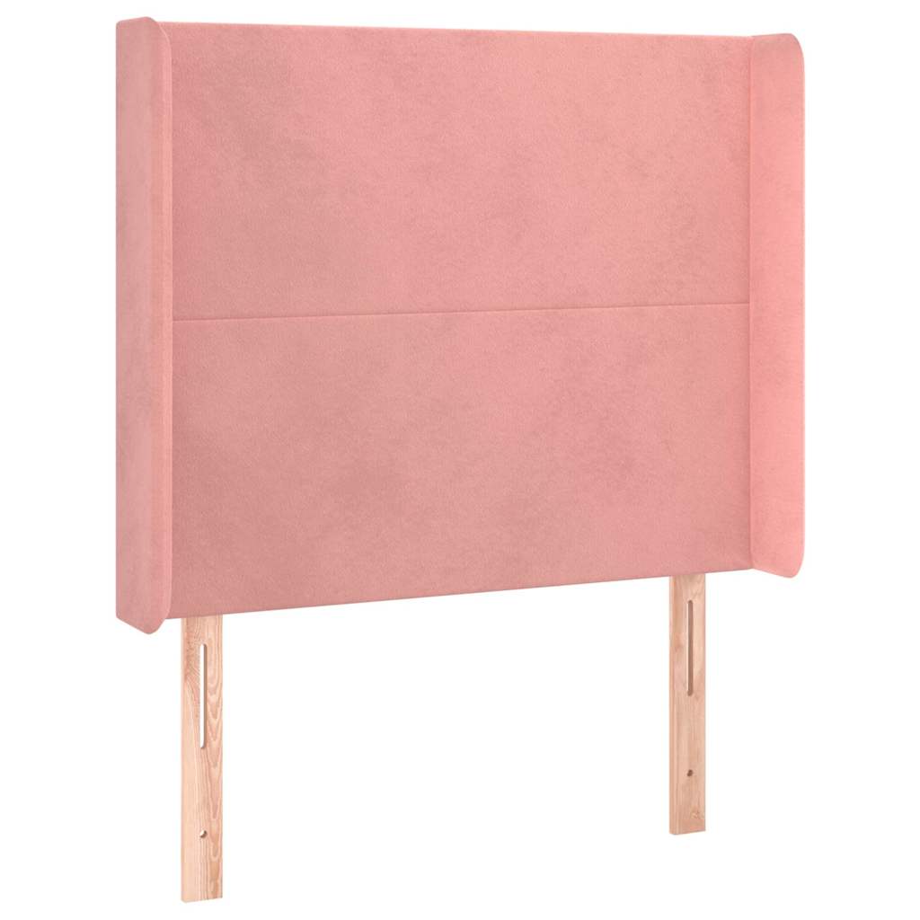 Vidaxl hoofdbord met randen 93x16x118 128 cm fluweel roze