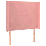 Vidaxl hoofdbord met randen 93x16x118 128 cm fluweel roze