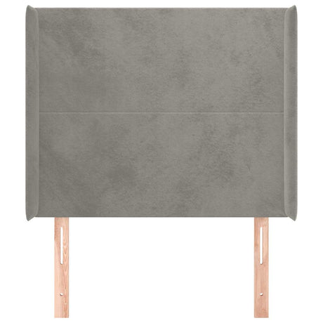 Vidaxl hoofdbord met randen 103x16x118 128 cm fluweel lichtgrijs