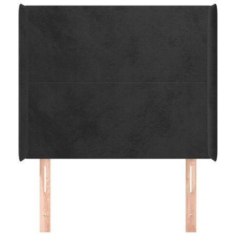 Vidaxl hoofdbord met randen 103x16x118 128 cm fluweel zwart