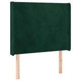 Vidaxl hoofdbord met randen 103x16x118 128 cm fluweel donkergroen