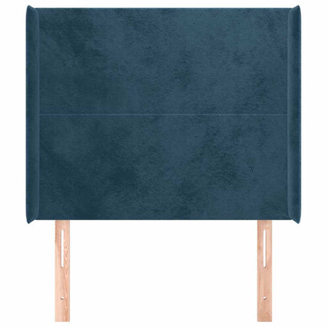 Vidaxl hoofdbord met randen 103x16x118 128 cm fluweel donkerblauw