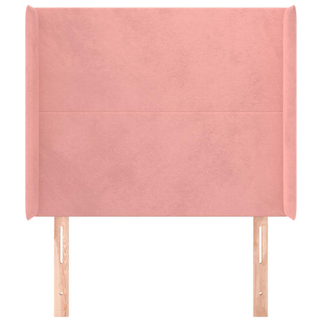 Vidaxl hoofdbord met randen 103x16x118 128 cm fluweel roze