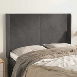 Vidaxl hoofdbord met randen 147x16x118 128 cm fluweel donkergrijs