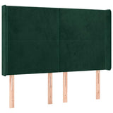 Vidaxl hoofdbord met randen 147x16x118 128 cm fluweel donkergroen