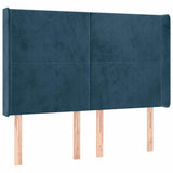Vidaxl hoofdbord met randen 147x16x118 128 cm fluweel donkerblauw