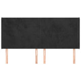 Vidaxl hoofdbord met randen 183x16x118 128 cm fluweel zwart