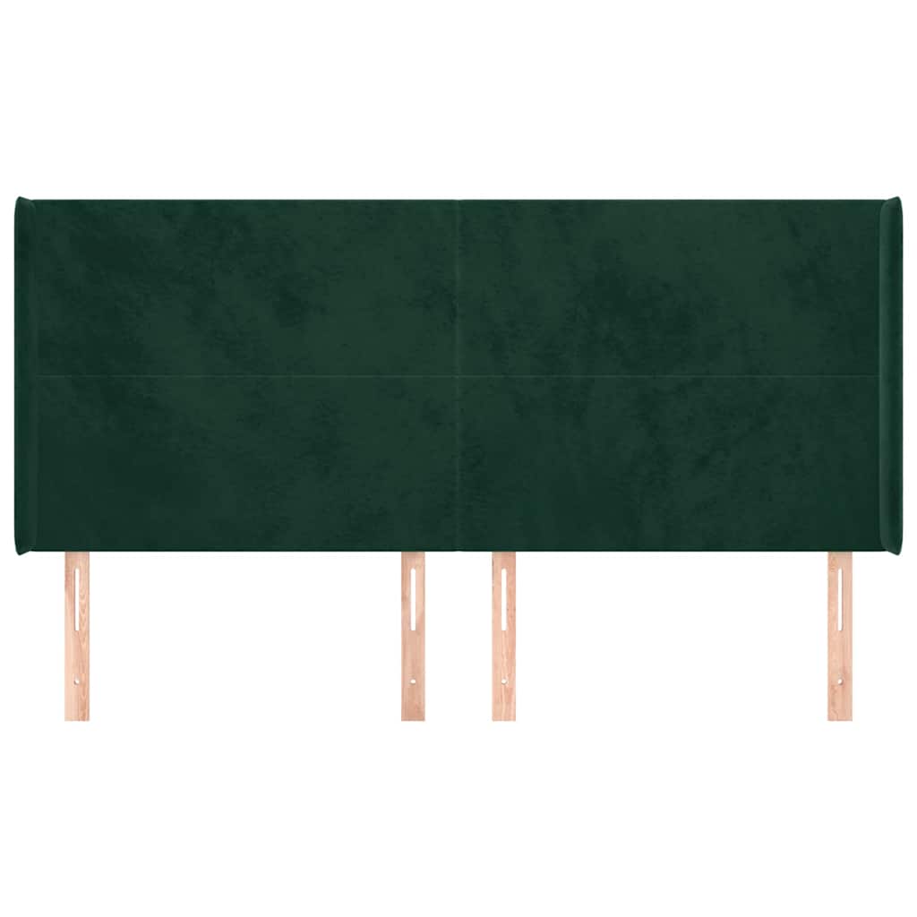 Vidaxl hoofdbord met randen 183x16x118 128 cm fluweel donkergroen