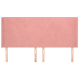 Vidaxl hoofdbord met randen 203x16x118 128 cm fluweel roze