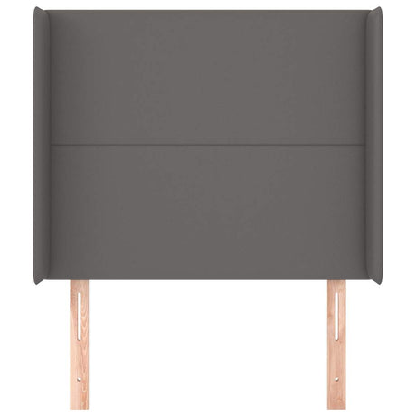 Vidaxl hoofdbord met randen 83x16x118 128 cm kunstleer grijs
