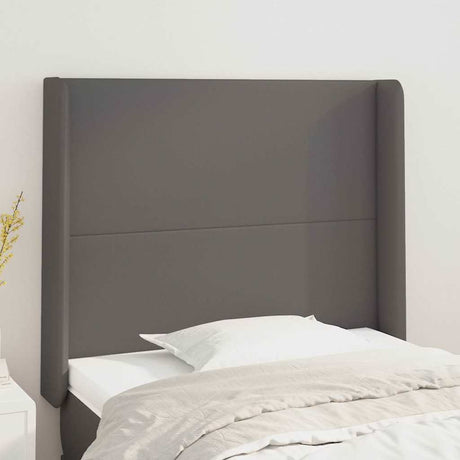 Vidaxl hoofdbord met randen 83x16x118 128 cm kunstleer grijs