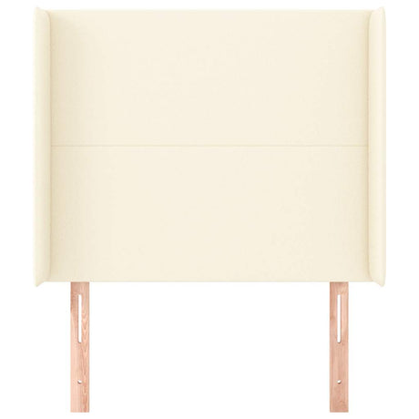 Vidaxl hoofdbord met randen 93x16x118 128 cm kunstleer crèmekleurig