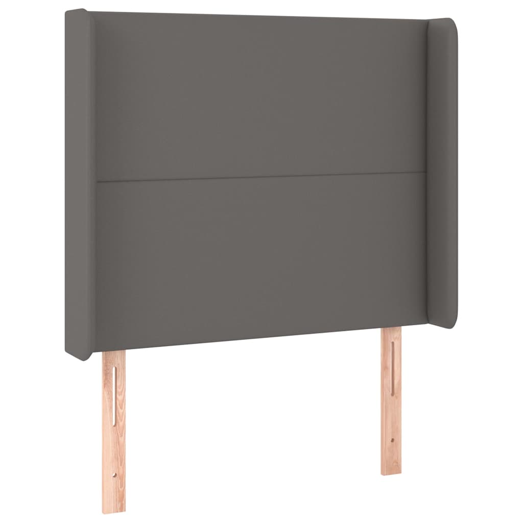 Vidaxl hoofdbord met randen 93x16x118 128 cm kunstleer grijs