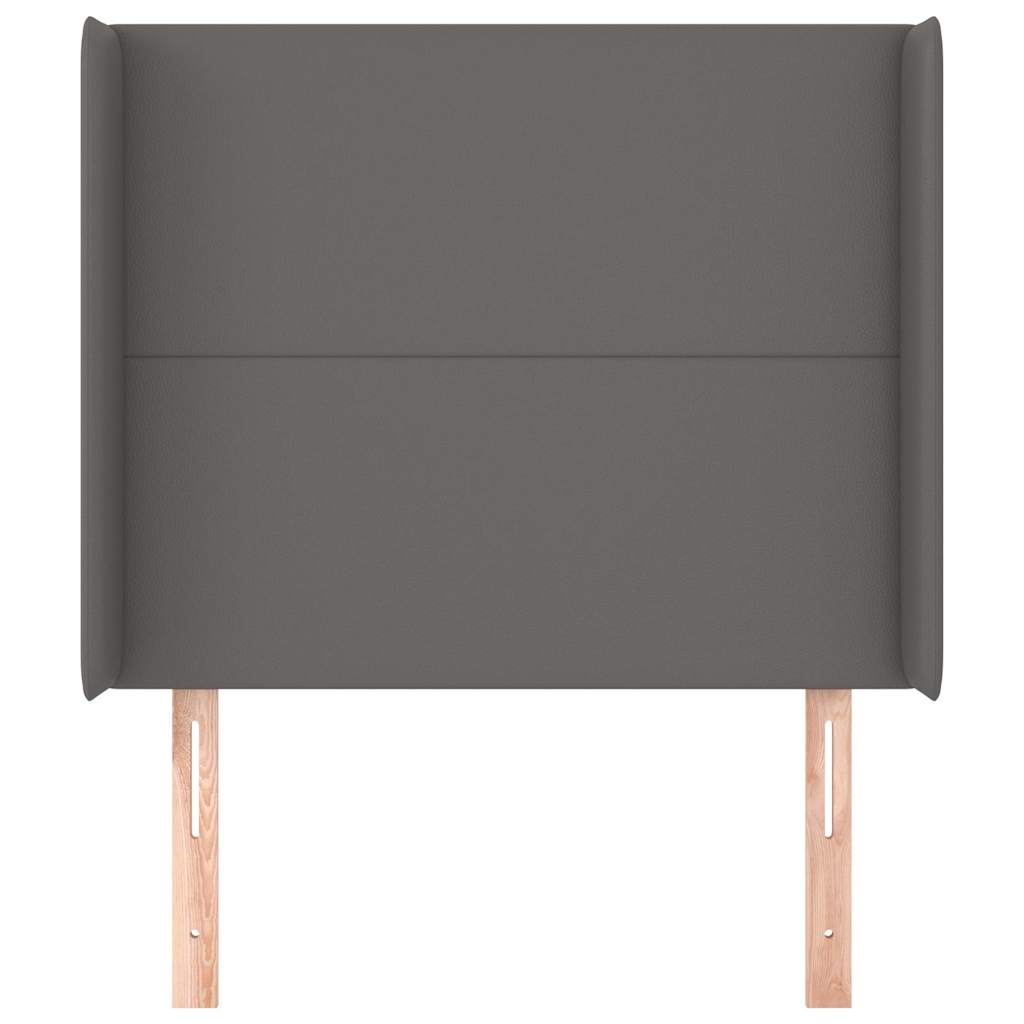 Vidaxl hoofdbord met randen 93x16x118 128 cm kunstleer grijs