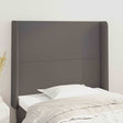 Vidaxl hoofdbord met randen 93x16x118 128 cm kunstleer grijs