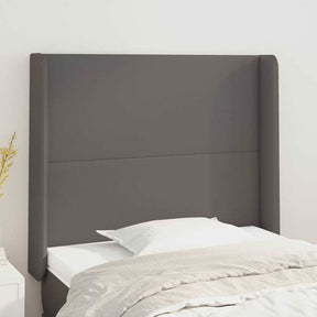 Vidaxl hoofdbord met randen 93x16x118 128 cm kunstleer grijs