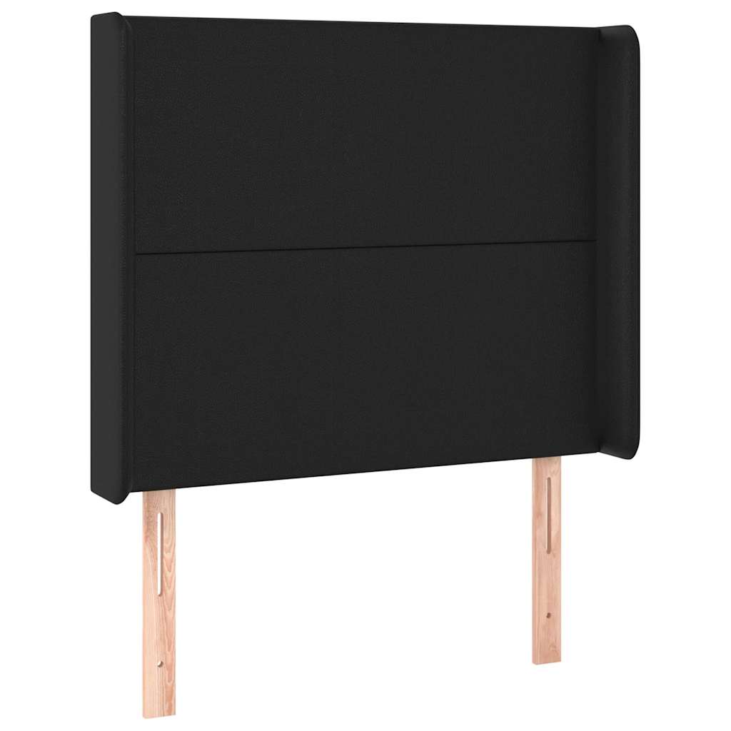 Vidaxl hoofdbord met randen 103x16x118 128 cm kunstleer zwart