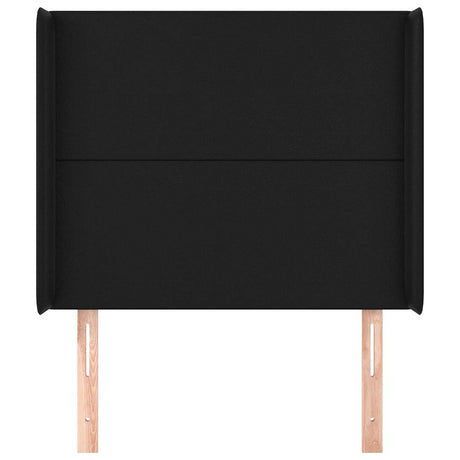 Vidaxl hoofdbord met randen 103x16x118 128 cm kunstleer zwart