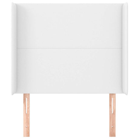 Vidaxl hoofdbord met randen 103x16x118 128 cm kunstleer wit