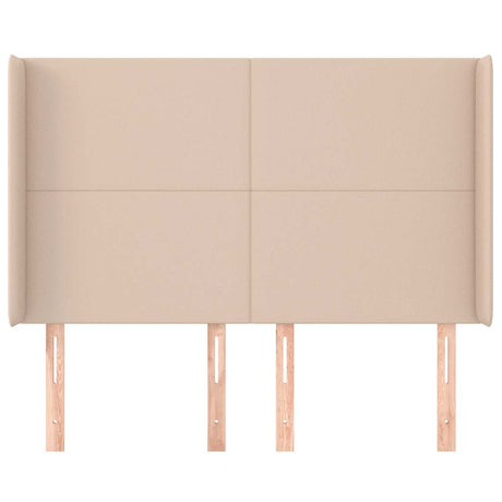Vidaxl hoofdbord met randen 147x16x118 128cm kunstleer cappuccinokleur