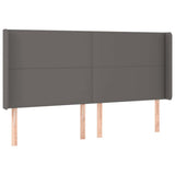 Vidaxl hoofdbord met randen 163x16x118 128 cm kunstleer grijs