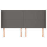 Vidaxl hoofdbord met randen 163x16x118 128 cm kunstleer grijs