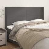Vidaxl hoofdbord met randen 203x16x118 128 cm kunstleer grijs