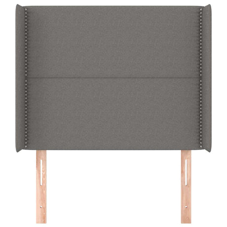 Vidaxl hoofdbord met randen 93x16x118 128 cm stof donkergrijs