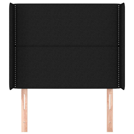 Vidaxl hoofdbord met randen 93x16x118 128 cm stof zwart