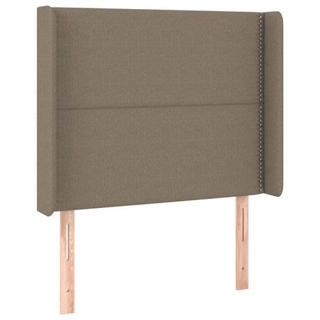 Vidaxl hoofdbord met randen 93x16x118 128 cm stof taupe