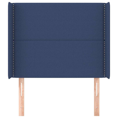 Vidaxl hoofdbord met randen 93x16x118 128 cm stof blauw