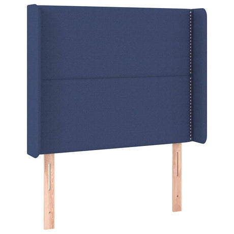 Vidaxl hoofdbord met randen 103x16x118 128 cm stof blauw