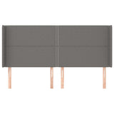 Vidaxl hoofdbord met randen 183x16x118 128 cm stof donkergrijs