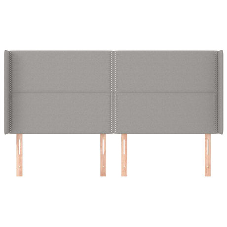 Vidaxl hoofdbord met randen 203x16x118 128 cm stof lichtgrijs